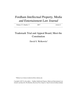 Fordham Intellectual Property, Media and Entertainment Law Journal