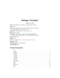 Package `CircStats`