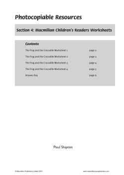 The Frog and the Crocodile Worksheet 4