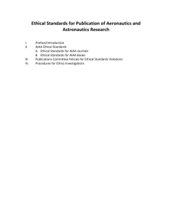 Ethical Standards for Publication of Aeronautics