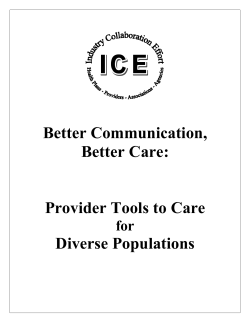 Provider Tools to Care Diverse Populations