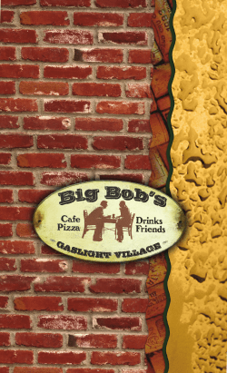 Food Menu - Big Bob`s Pizza