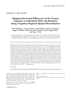 Mapping structural differences of the corpus callosum in individuals