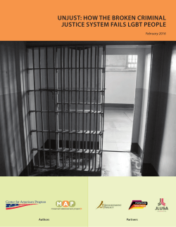 Unjust: How the Broken Criminal Justice System Fails LGBT People