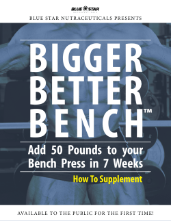 Add 50 Pounds to your Bench Press in 7 Weeks &trade;