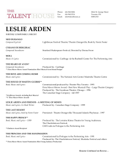 leslie arden - The Talent House