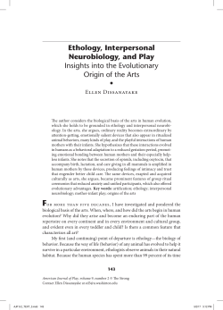Ethology, Interpersonal Neurobiology, and Play Insights into the