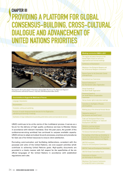 providing a platform for global consensus-building, cross