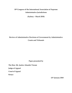 review of administrative decisions of government by