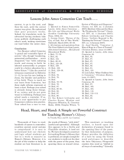 Lessons John Amos Comenius Can Teach