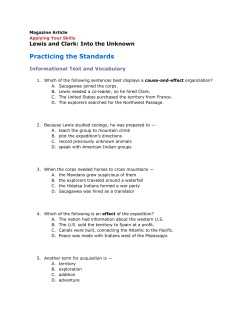 Practicing the Standards sheet for &ldquo;Lewis and Clark: Into the Unknown&rdquo;