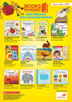 Term 1, 2017 - Books in Homes