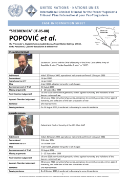 Case information sheet - International Criminal Tribunal for the