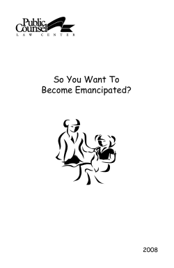 So You Want To Become Emancipated?