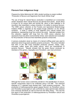 Flavours from indigenous fungi