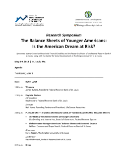 The Balance Sheets of Younger Americans: Is the American Dream