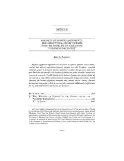 Balance&acirc;&bull;`of&acirc;&bull;`Powers Arguments, the Structural Constitution, and