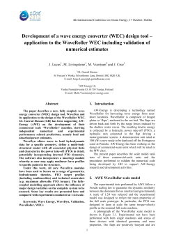 Development of a wave energy converter (WEC
