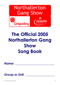 Song Book 2005 - Linen Way, Brompton, Northallerton, North