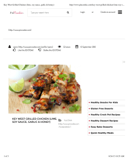 Key West Grilled Chicken (lime, soy sauce