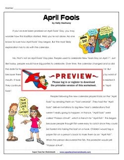 April Fools - Super Teacher Worksheets