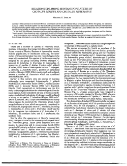 relationships among montane popleations of crotal us lepidus and