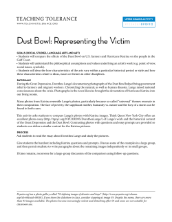 Dust Bowl: Representing the Victim