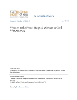 Women at the Front: Hospital Workers in Civil War America