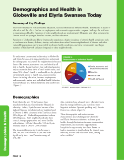 Demographics and Health in Globeville and Elyria Swansea Today