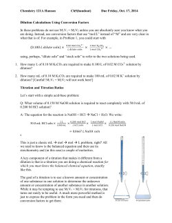 Chemistry 121A Hanson Ch5(handout) Due Friday