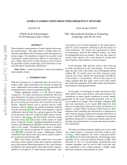 Audio Classification from Time