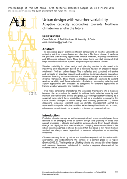 Urban design with weather variability