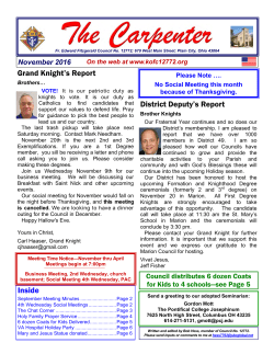 November 2016 Bulletin - St. Joseph, Plain City, OH
