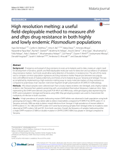 High resolution melting: a useful field-deployable