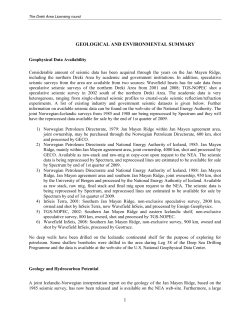 1 GEOLOGICAL AND ENVIRONMENTAL SUMMARY
