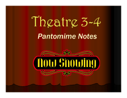 Pantomime Notes