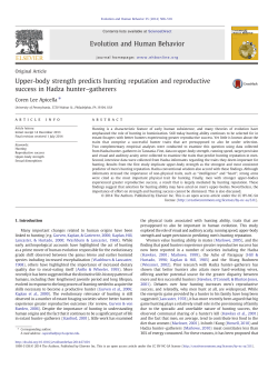 Upper-body strength predicts hunting reputation and reproductive