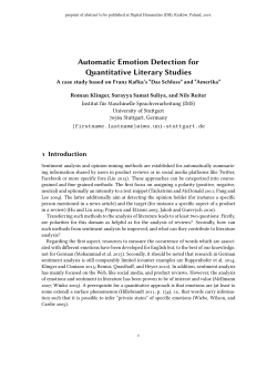 preprint - Roman Klinger`s Homepage