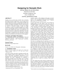 Designing for Nomadic Work