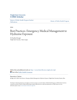 Emergency Medical Management to Hydrazine
