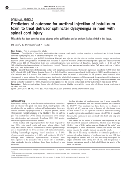 Predictors of outcome for urethral injection of botulinum
