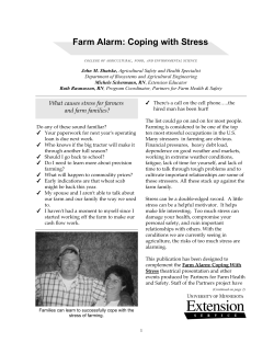 Farm Alarm: Coping with Stress - The National Centre for Farmer