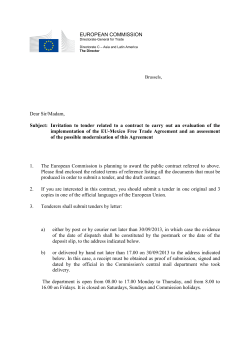 Madame, Monsieur, - European Commission