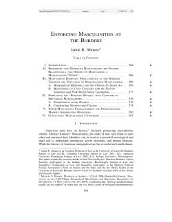 Enforcing Masculinities at the Borders