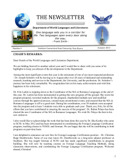the newsletter - Southern Connecticut State University