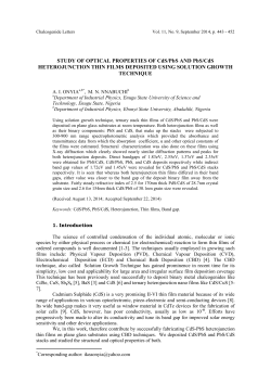 STUDY OF OPTICAL PROPERTIES OF CdS/PbS AND PbS/CdS