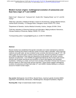 Modern human origins: multiregional evolution of