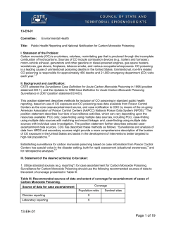 Public Health Reporting and National Notification for Carbon