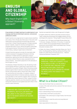 English and Global Citizenship - Centre for Global Education York