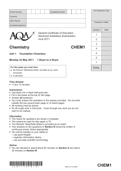 Unit 1 Jun 11 - A level chemistry